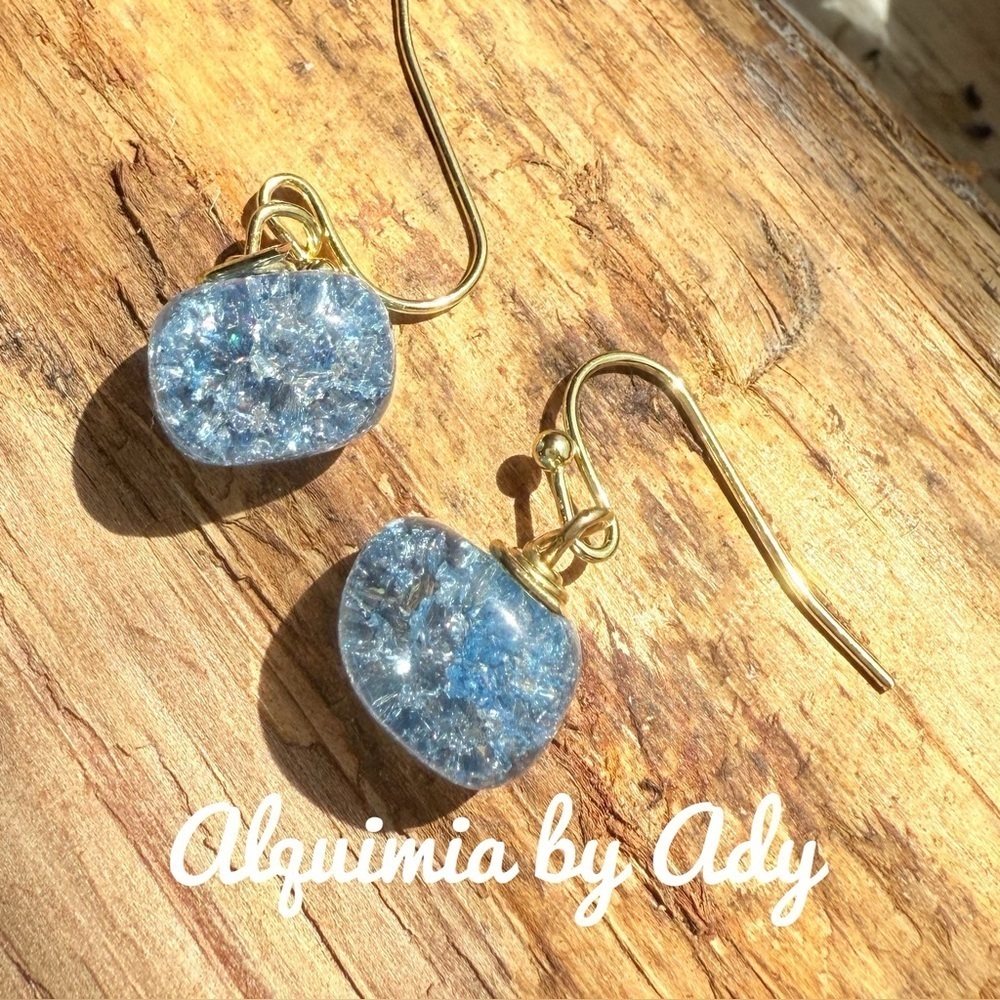 Alquimia Gold and Blue Earrings